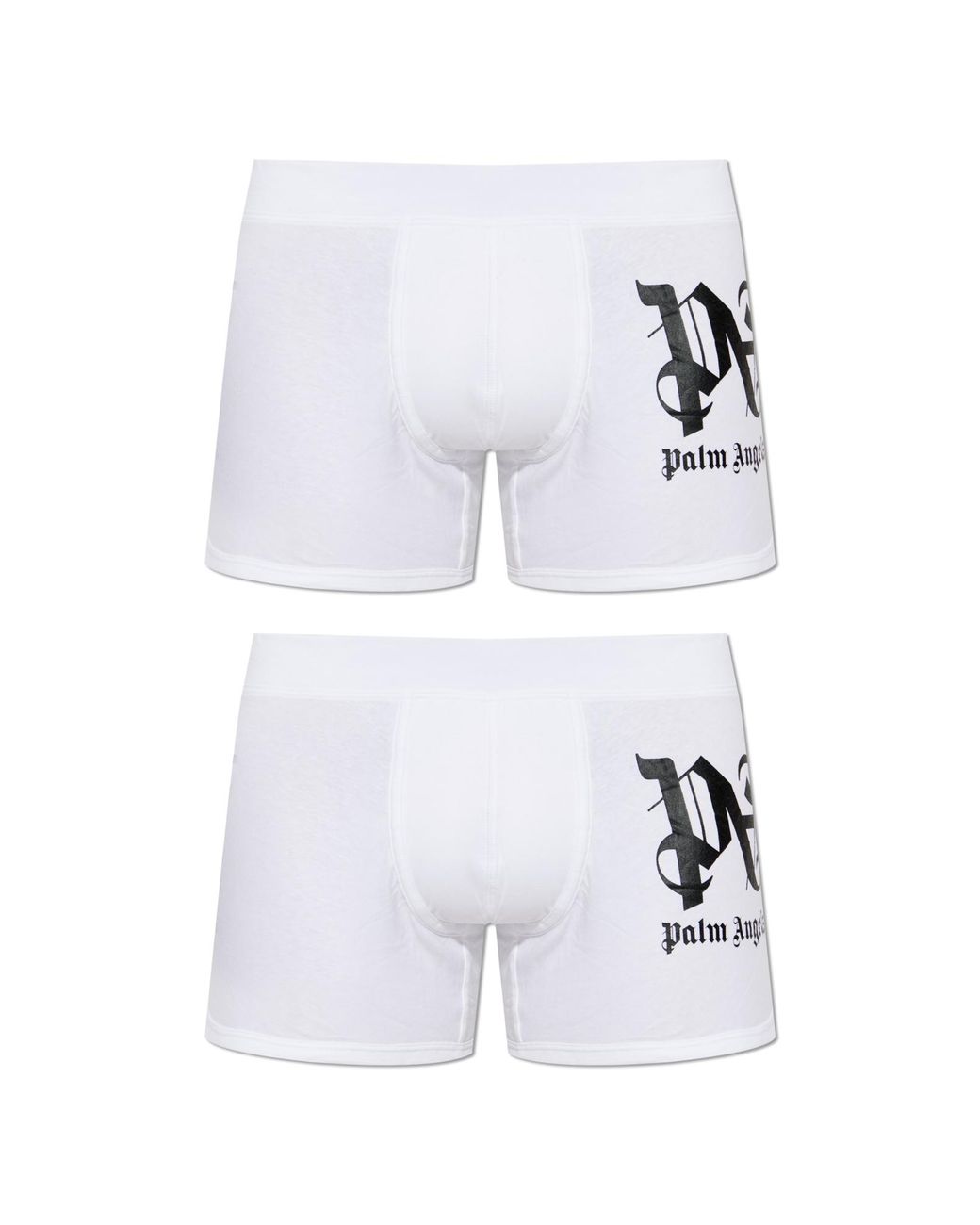 Palm Angels White Two-Pack Of Boxers With Logo for men