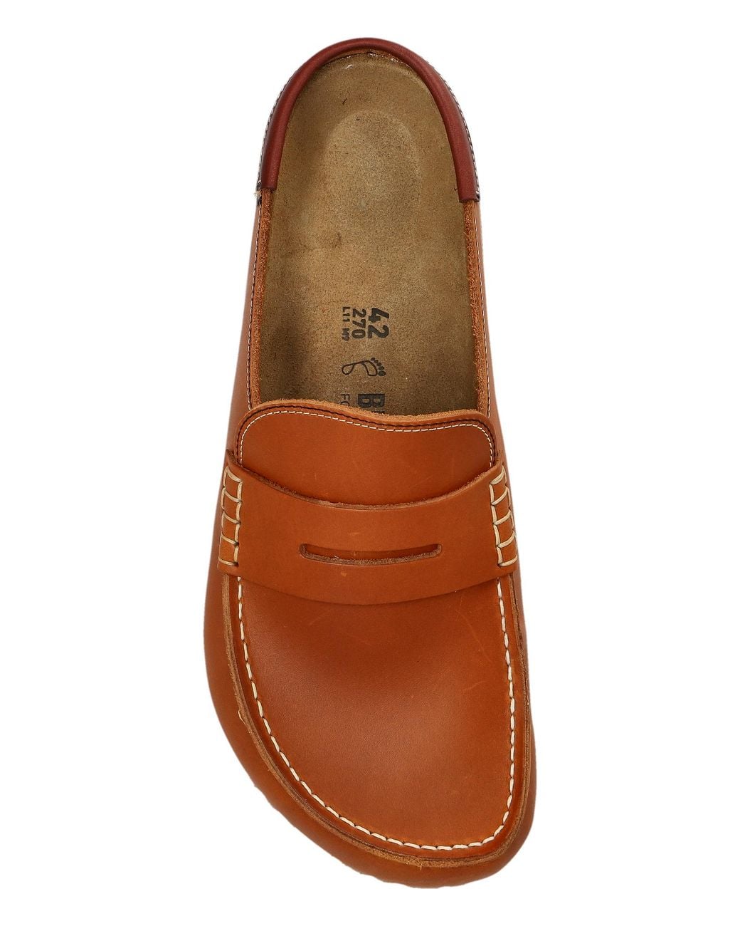 Birkenstock Brown 'Naples Wrapped Double Stitch' Shoes for men