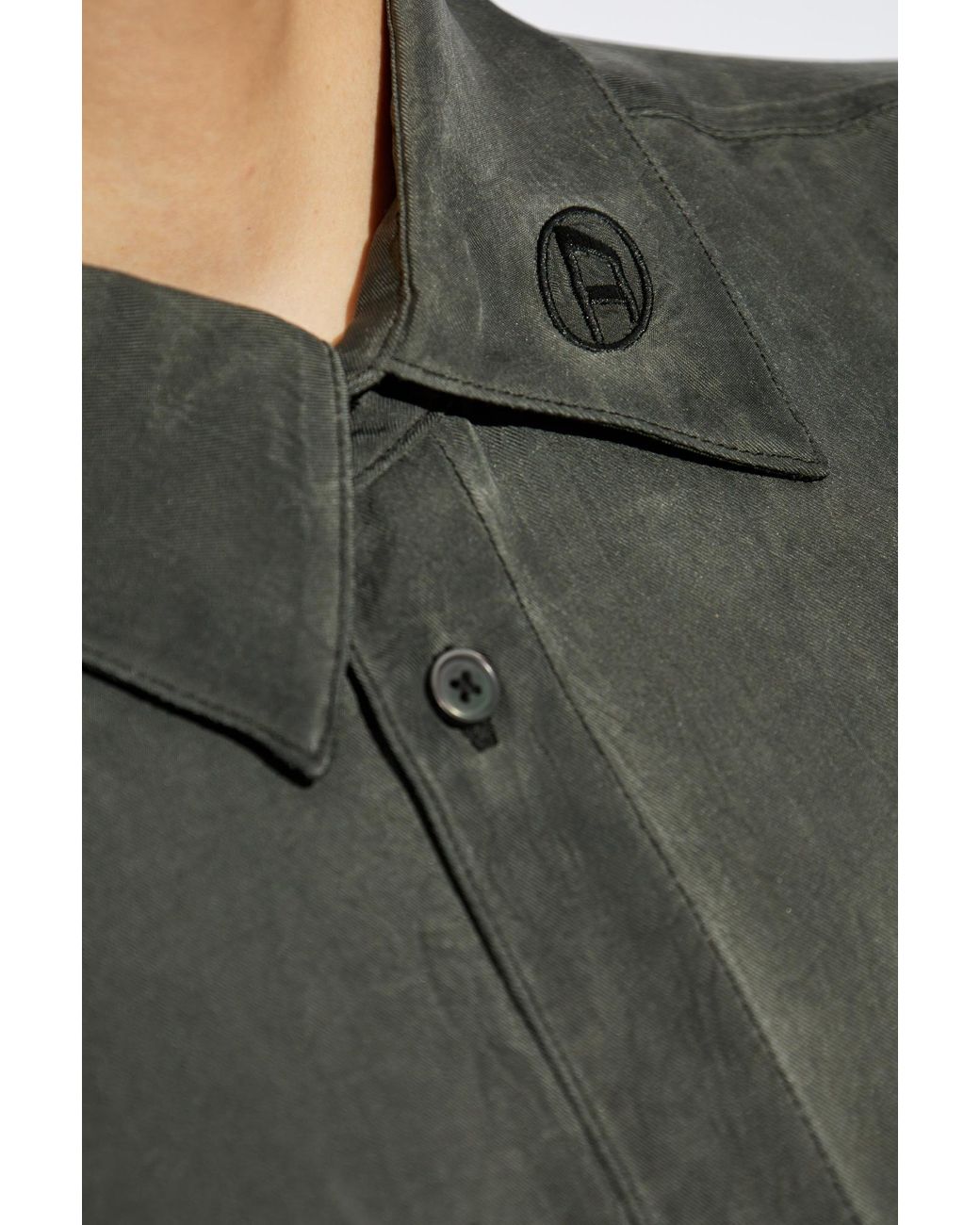 DIESEL Gray Shirt S-Leon-Short