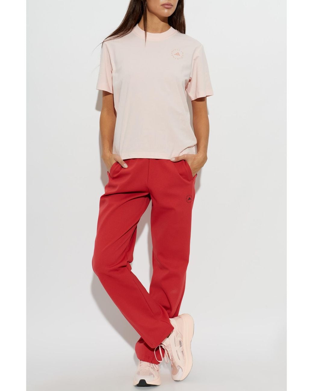 Adidas By Stella McCartney Pink T-Shirt With Logo