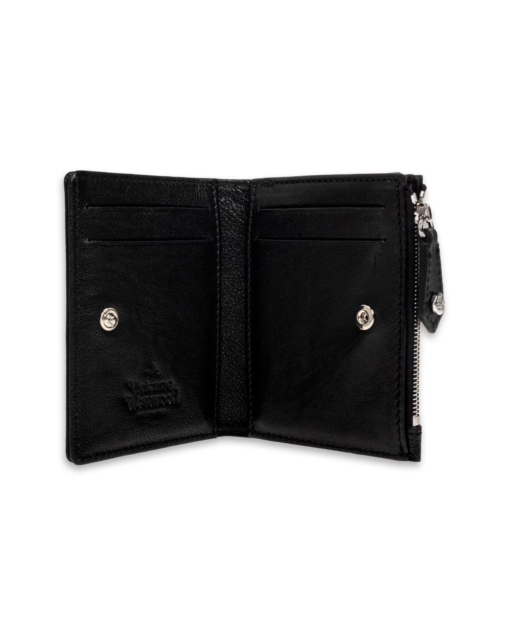 Vivienne Westwood Black Leather Wallet With Logo
