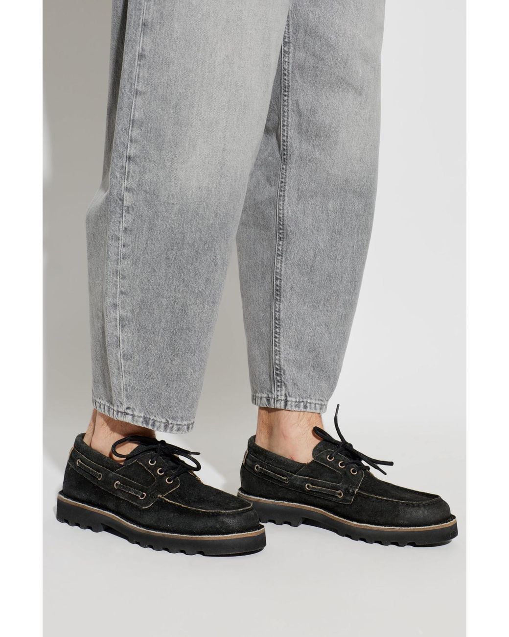 AllSaints Black 'Skiff' Leather Shoes for men