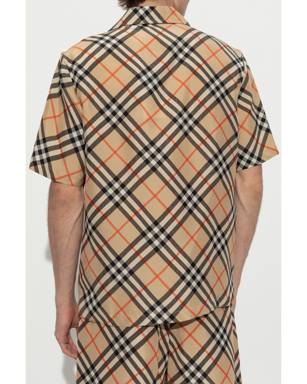 Burberry Natural Checkered Pattern Shirt for men