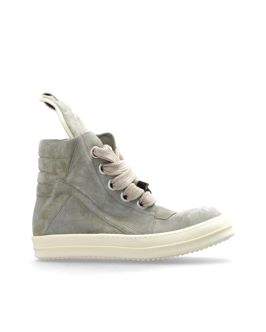 Rick Owens Gray 'Jumbolace Geobasket' High-Top Sneakers for men