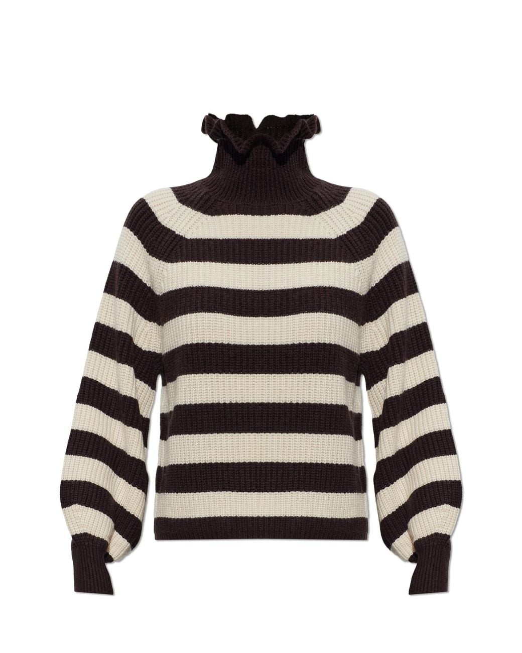 Max Mara Black Wool Turtleneck Sweater 'Pontile'