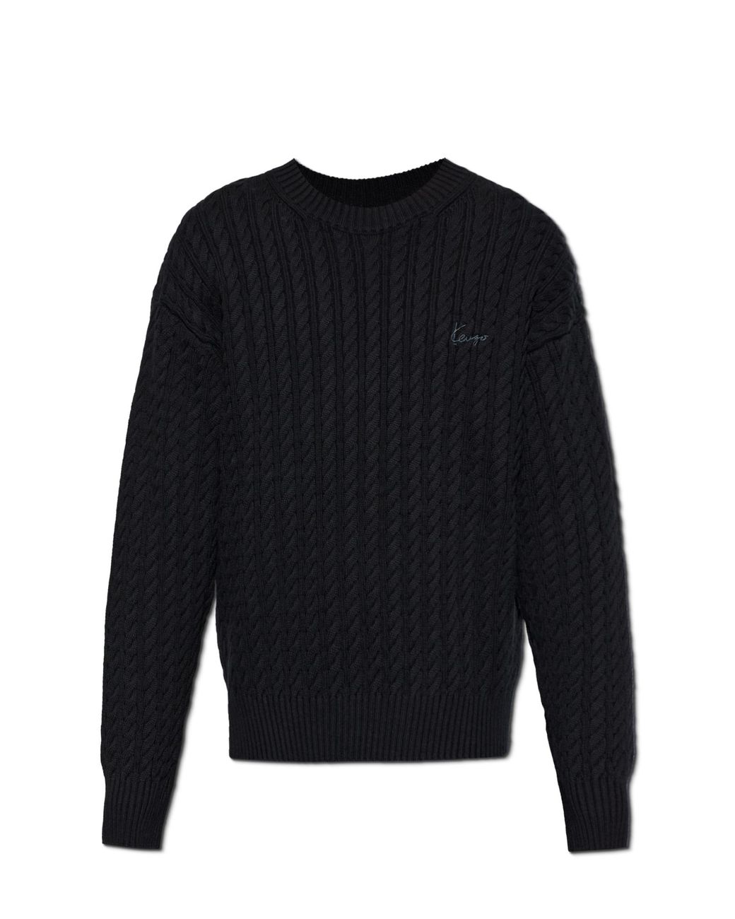 KENZO Blue Sweater With Decorative Knit for men