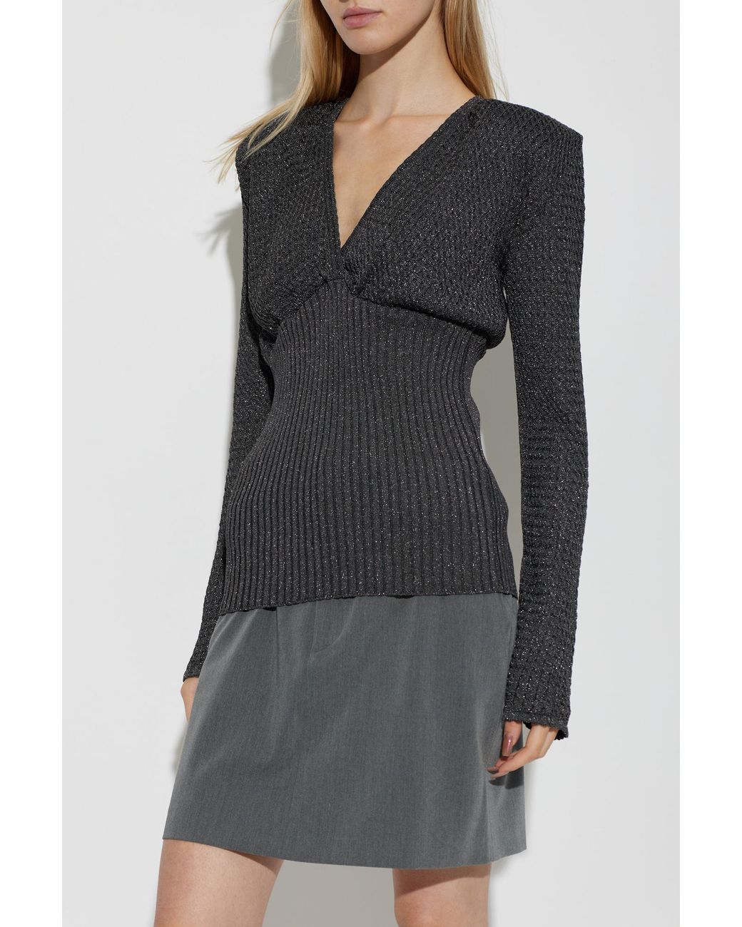 Akep Black Top With Lurex Thread