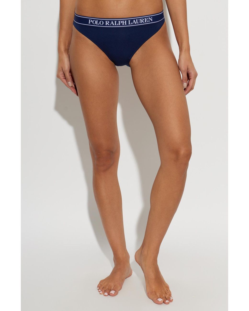 Polo Ralph Lauren Blue Cotton Briefs With Logo