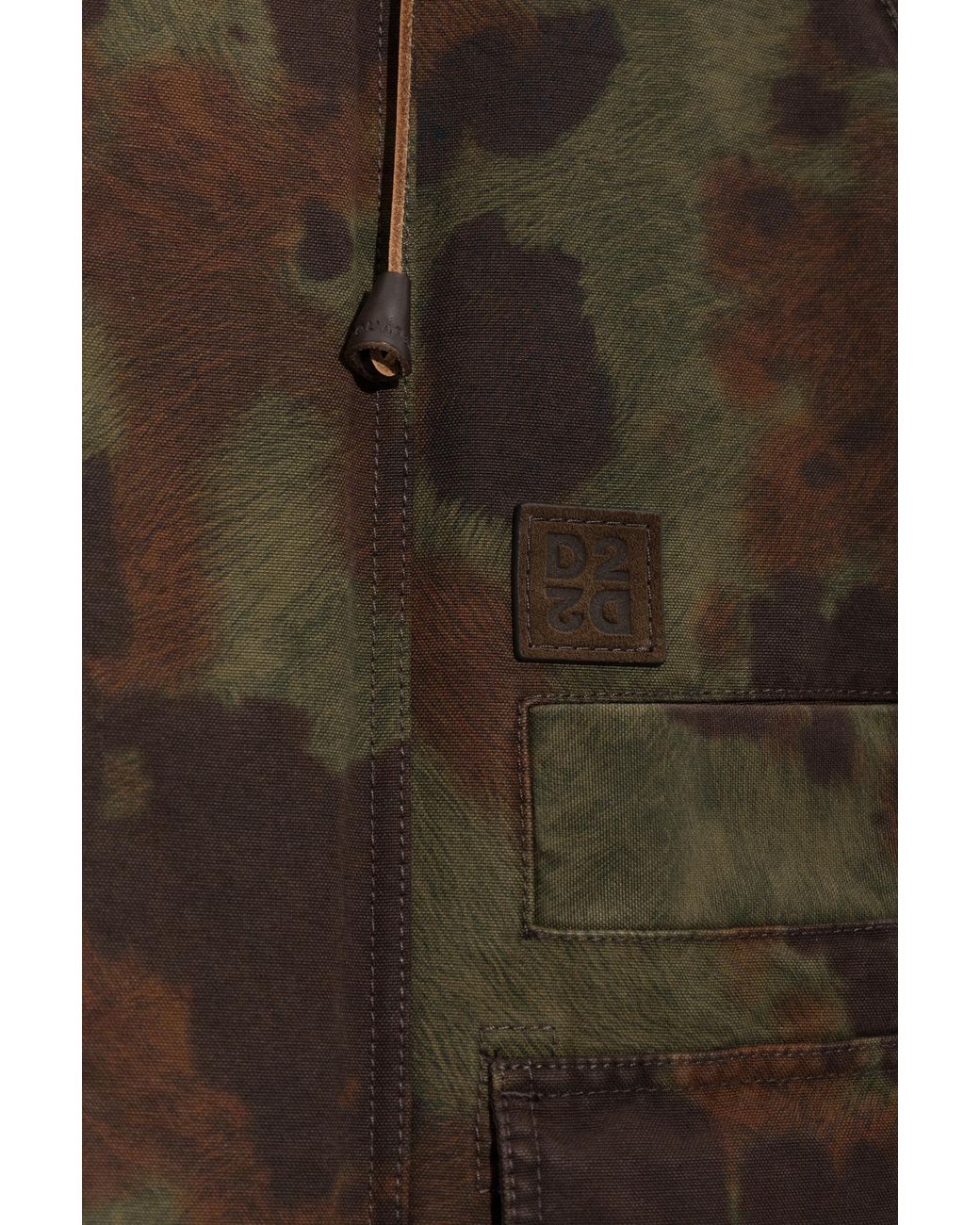 DSquared² Green Insulated Jacket With Hood for men