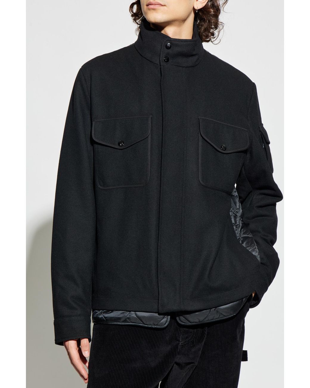 Moncler Black Down Jacket "Avoine" for men