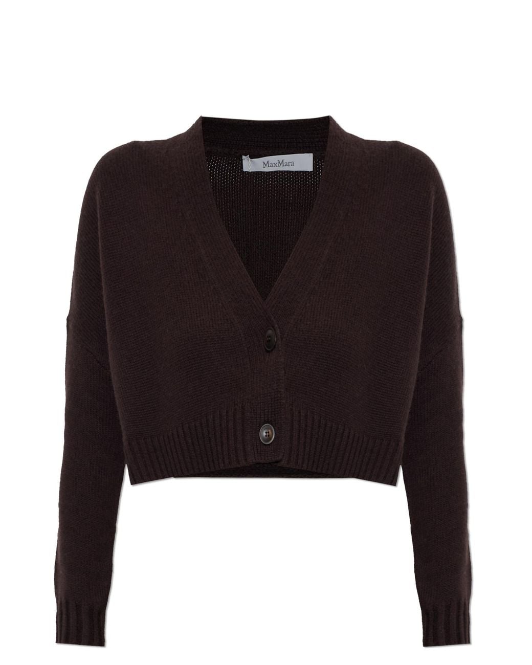 Max Mara Black 'Platani' Wool Cardigan