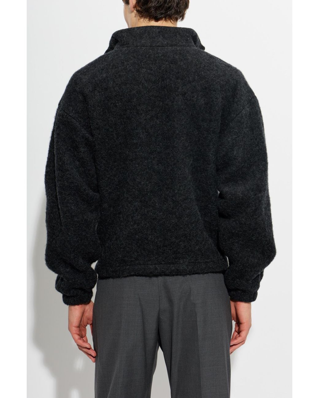 Jil Sander Black Wool Jacket With Stand-Up Collar for men