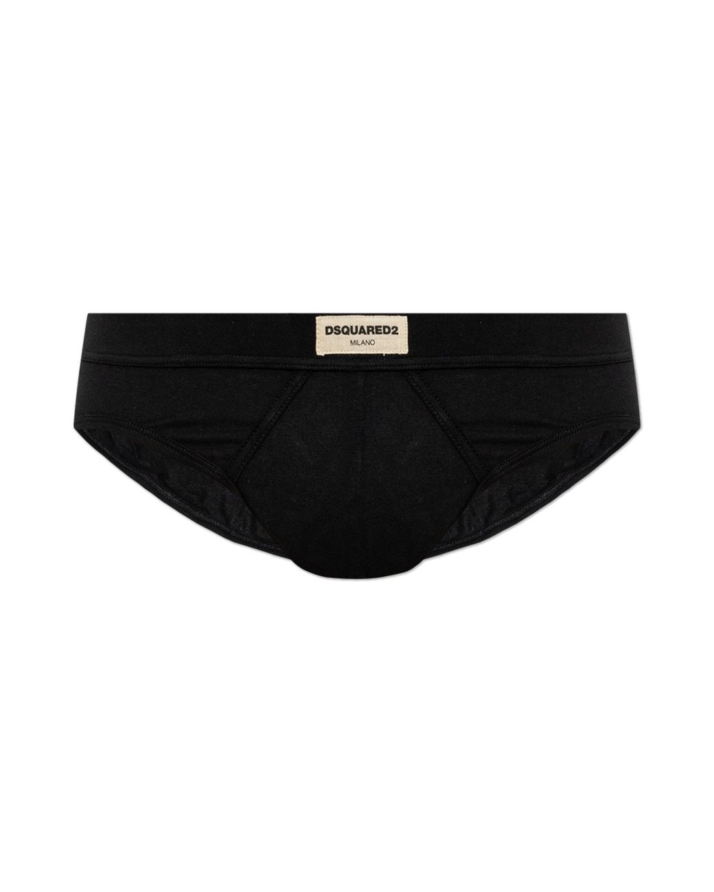 DSquared² Black Briefs With Logo for men