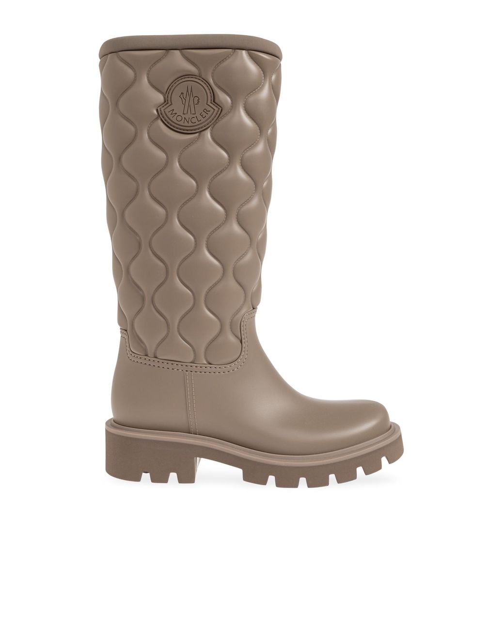 Moncler Brown Insulated Wellington Boots "Kickstream"