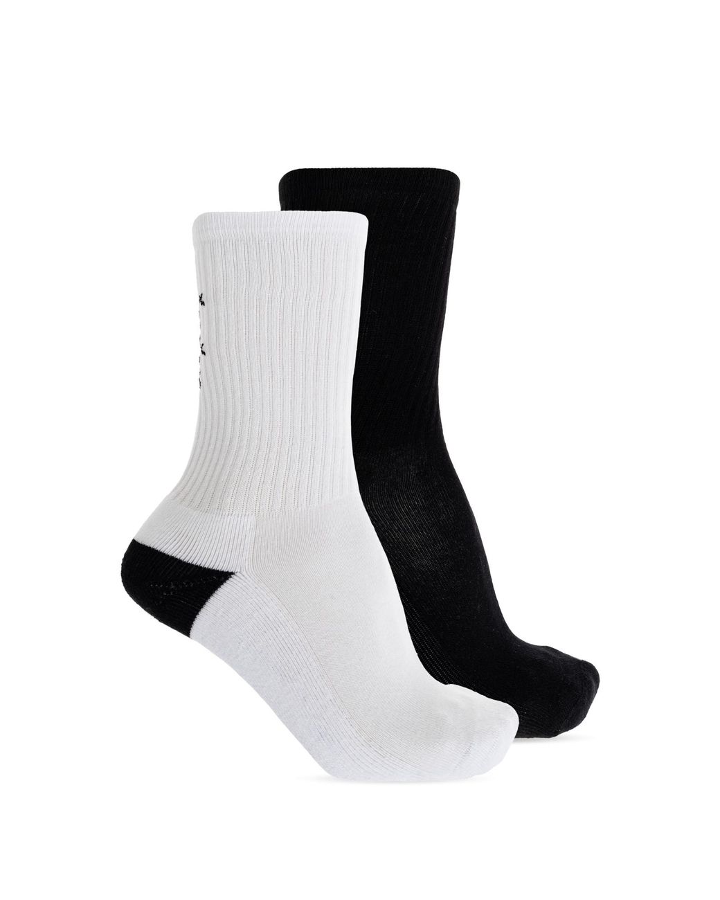 AllSaints Black Two-Pack Of 'Lucky Or Not' Socks for men