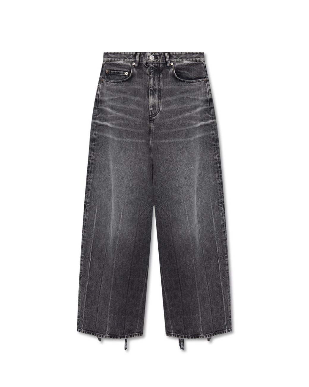 Balenciaga Jeans With Dropped Crotch in Grey | Lyst Australia