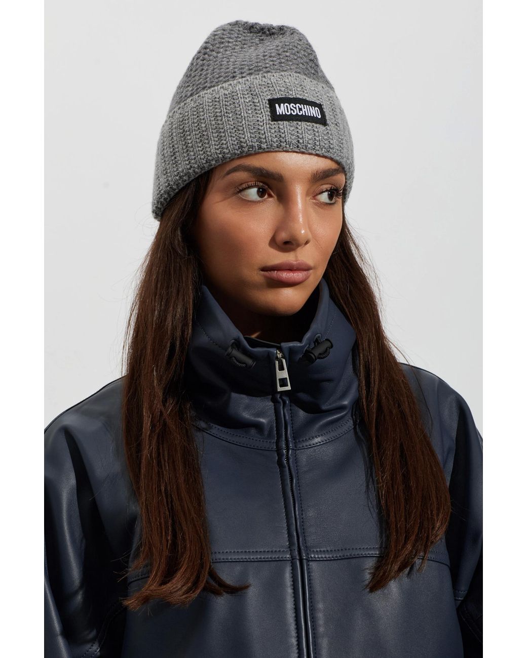 Moschino Blue Cap With Logo Patch