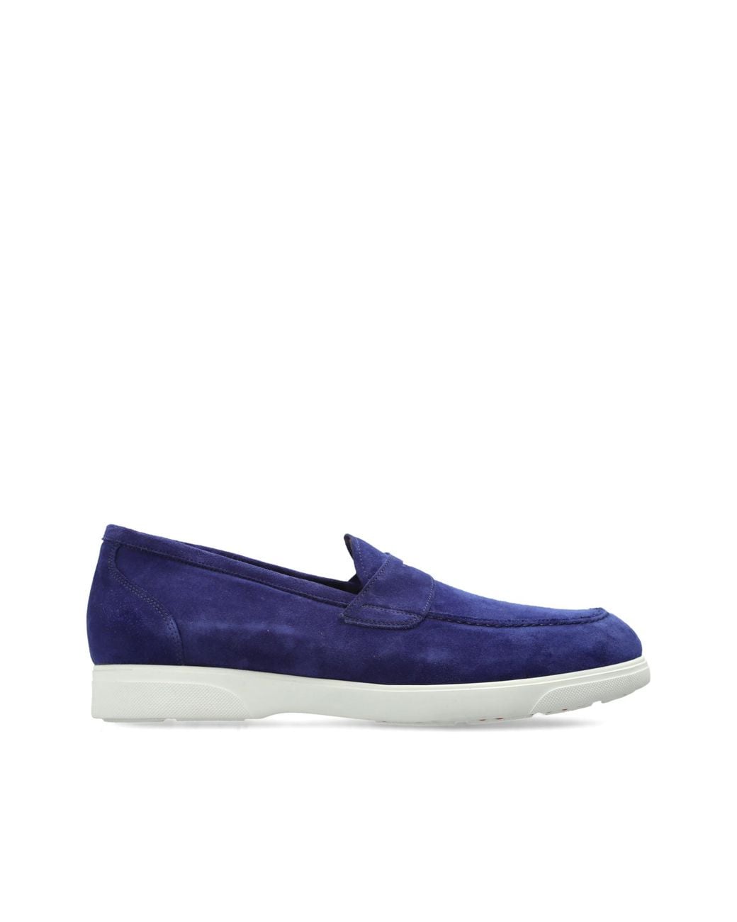 Kiton Blue Suede Shoes for men