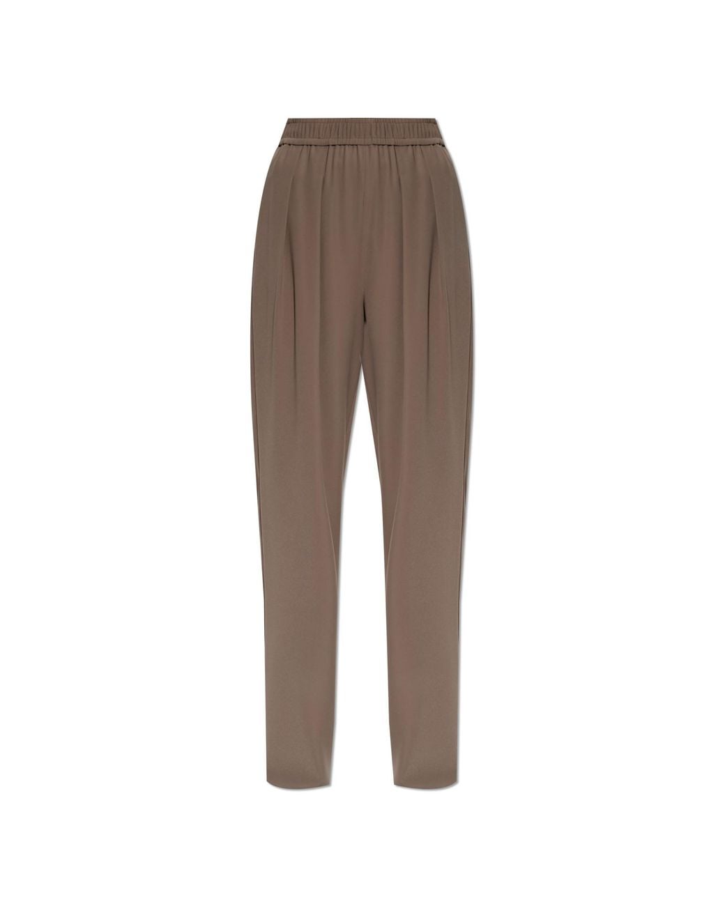 Emporio Armani Brown Straight-Leg Pants