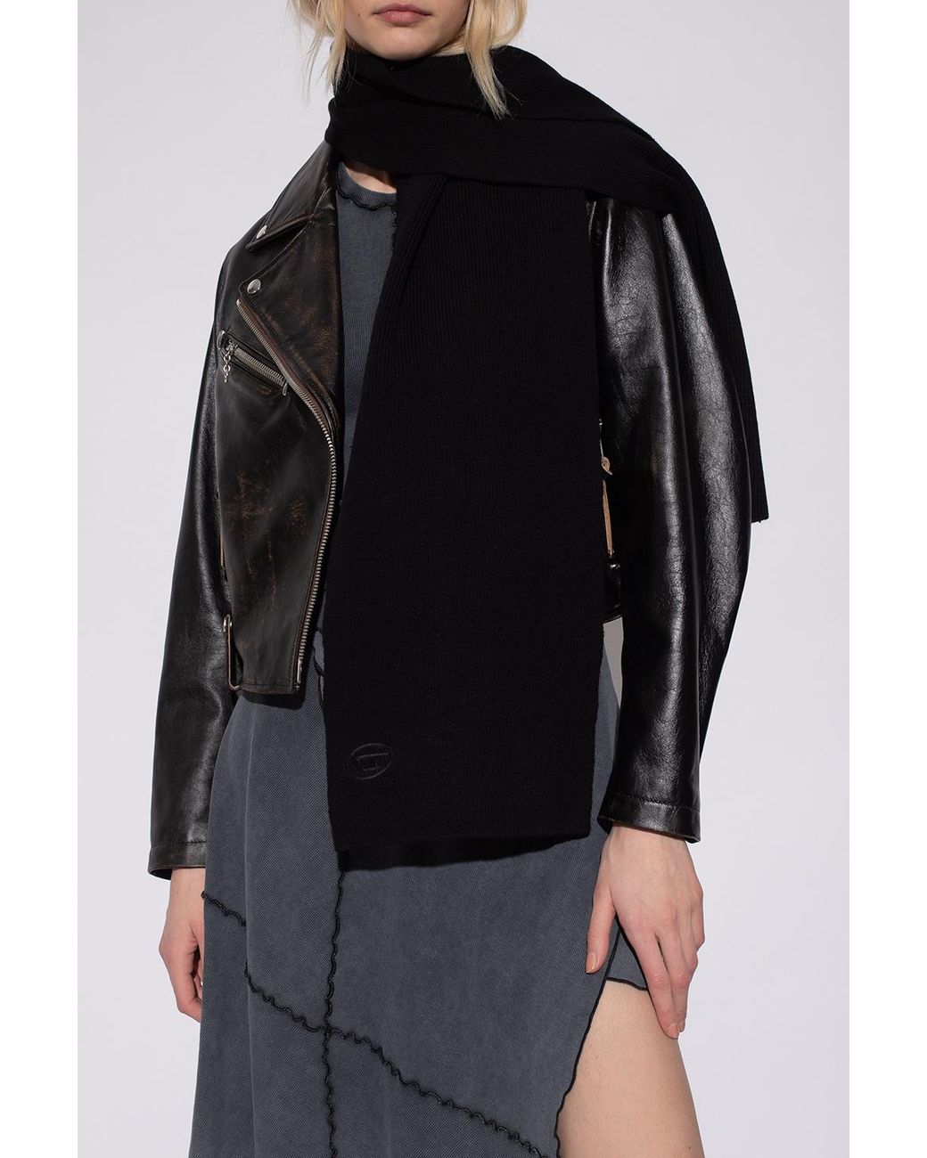 DIESEL Black 'K-Coder' Scarf