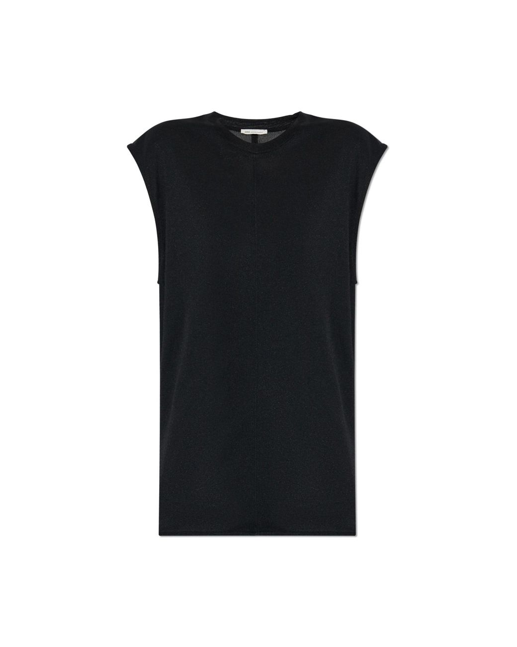 AMI Black Sleeveless Top