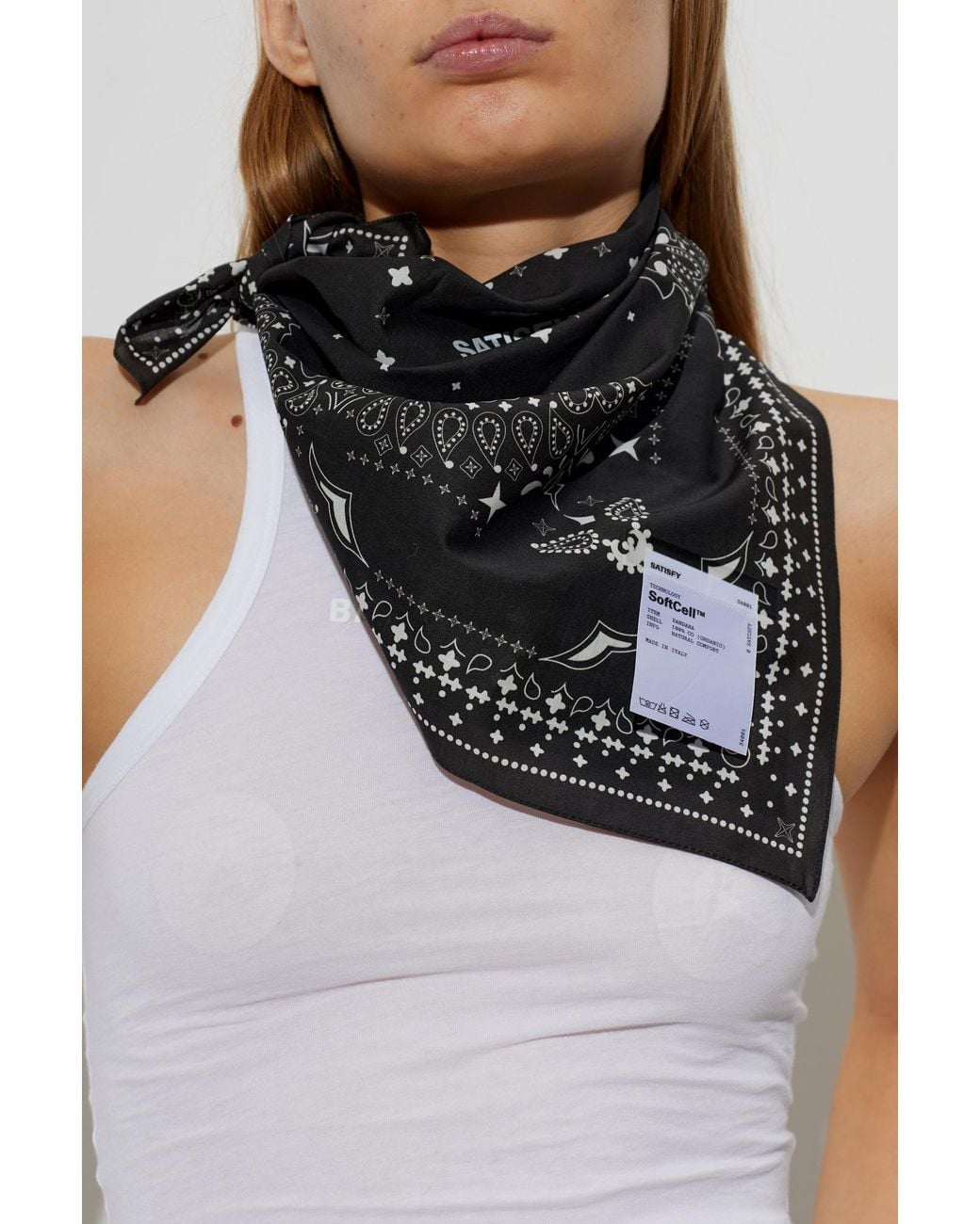 Satisfy Black Patterned Scarf