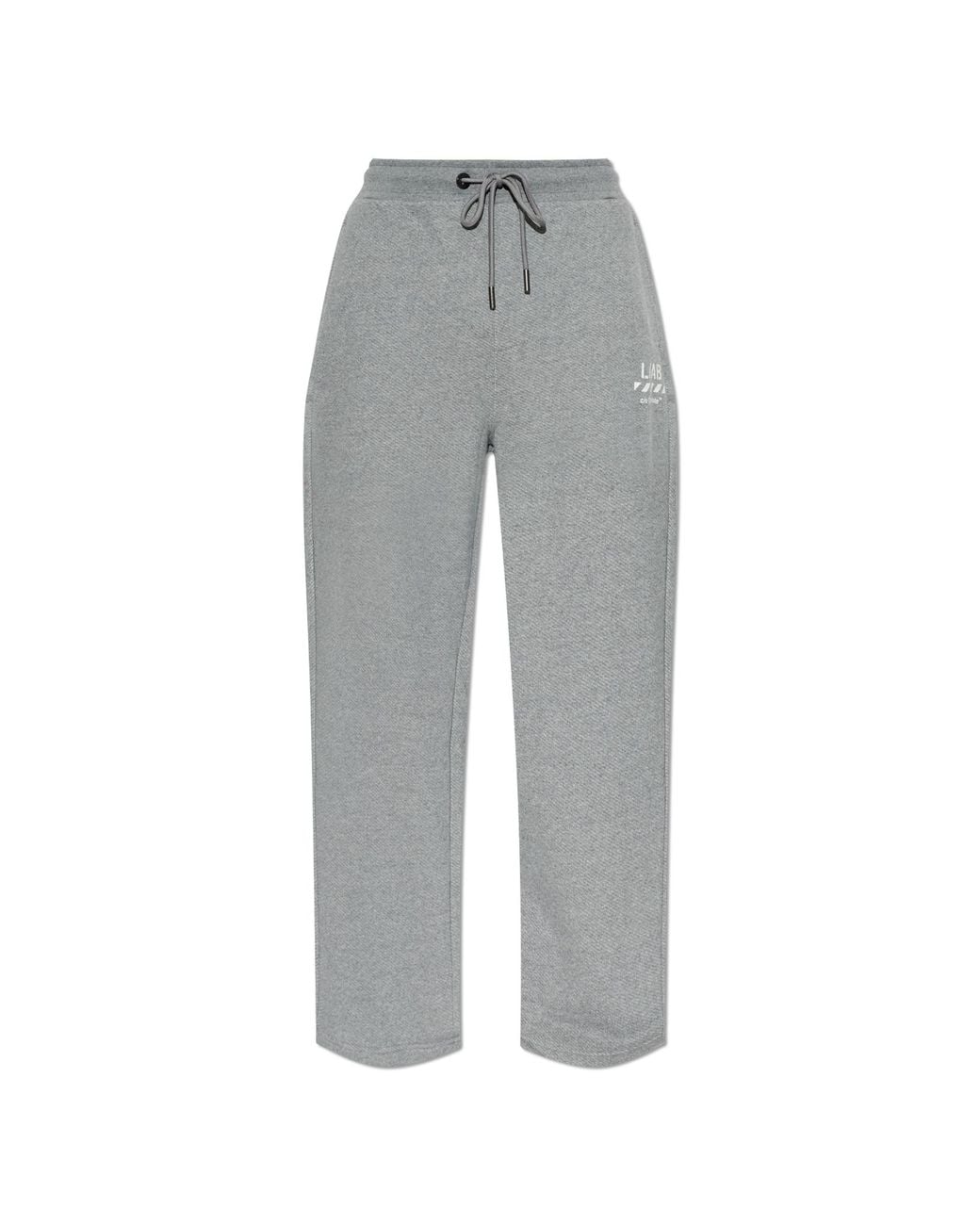 LAB C.O. OFF WHITE Gray Joggers With Printed Logo for men
