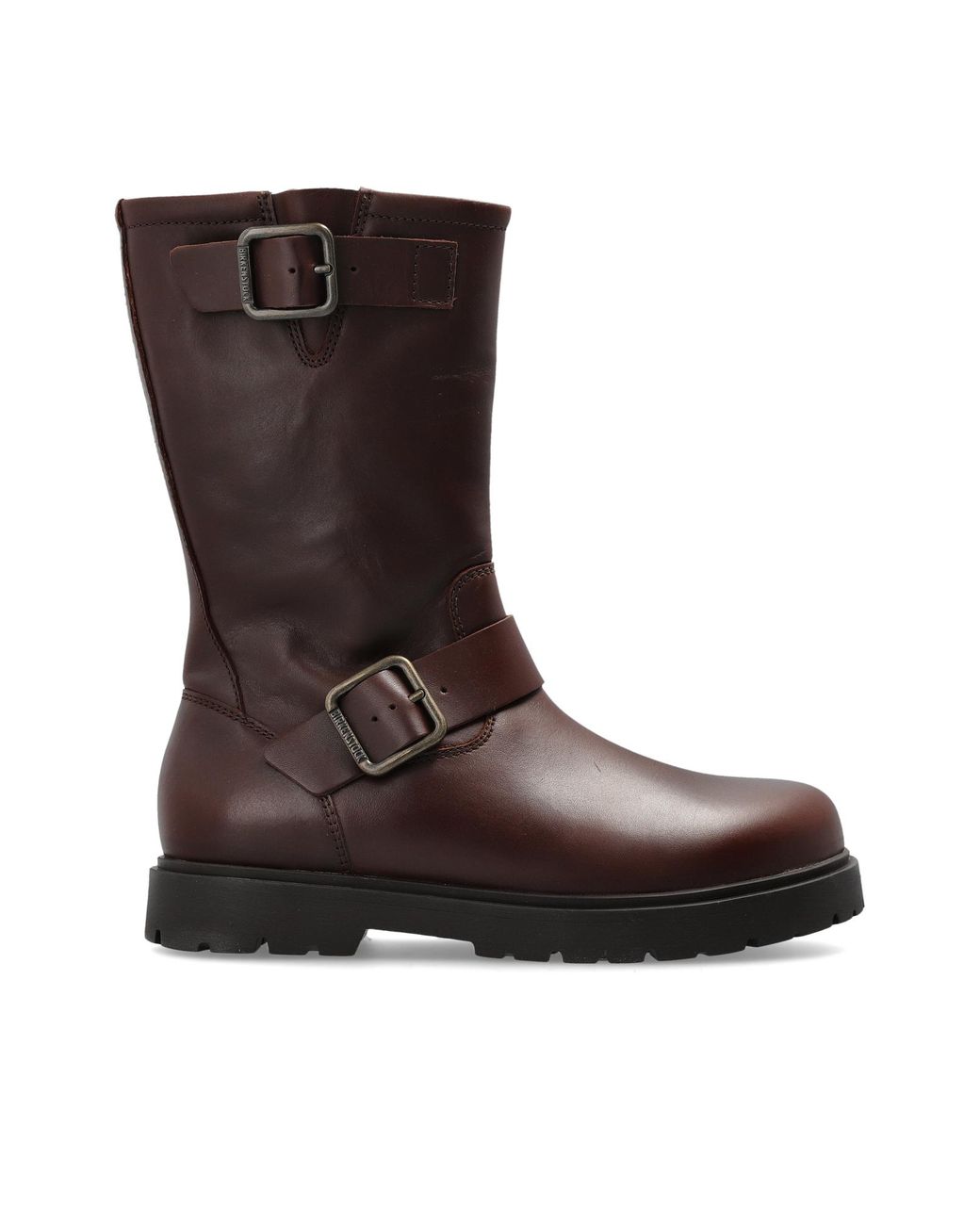 Birkenstock Brown Leather Ankle Boots "Highwood Mid Wire Buckle"