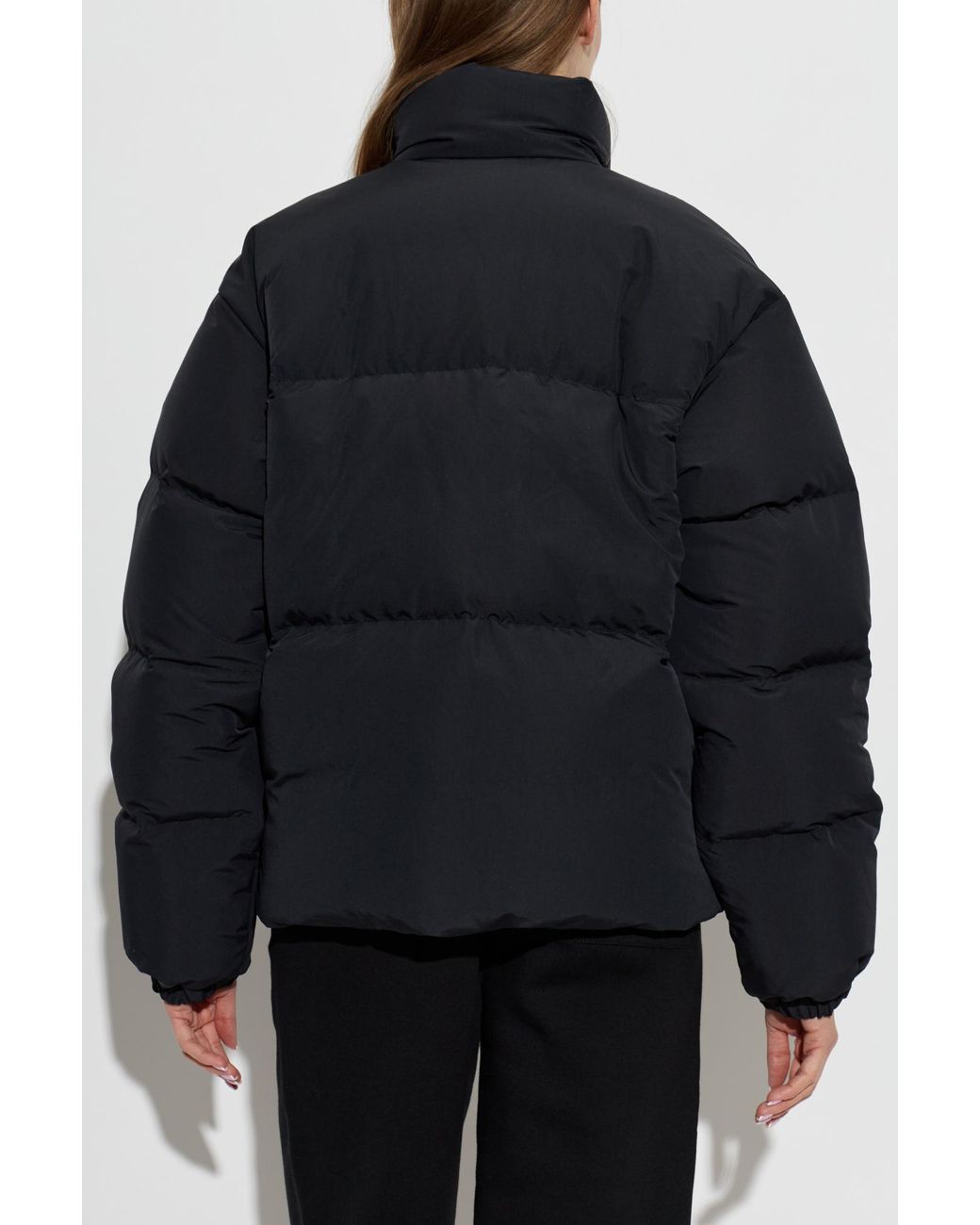 Jil Sander Blue Down Jacket With Stand-Up Collar