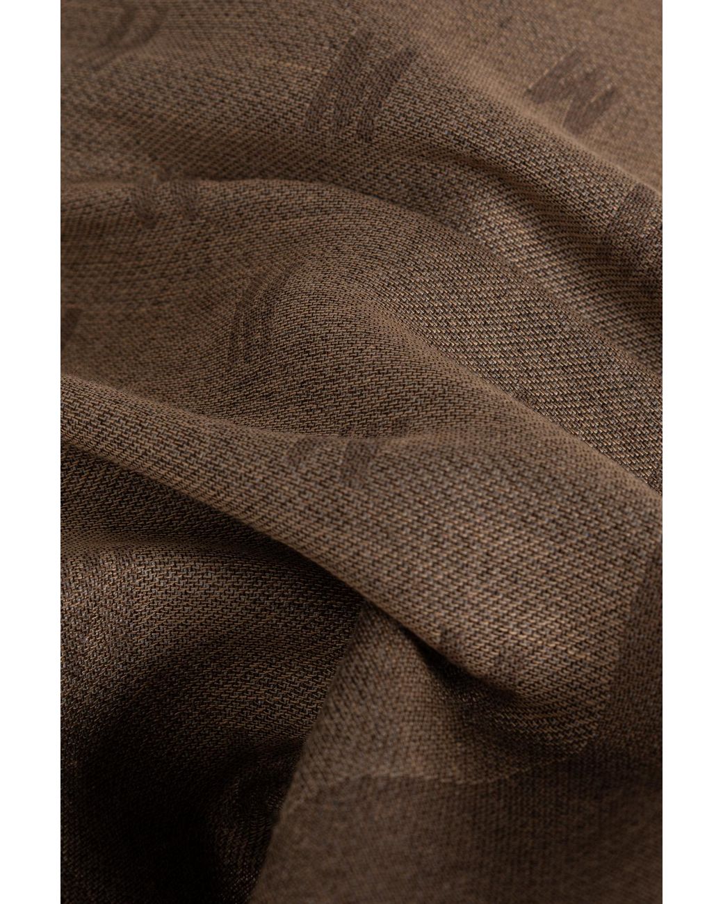 Moschino Brown Scarf With Monogram
