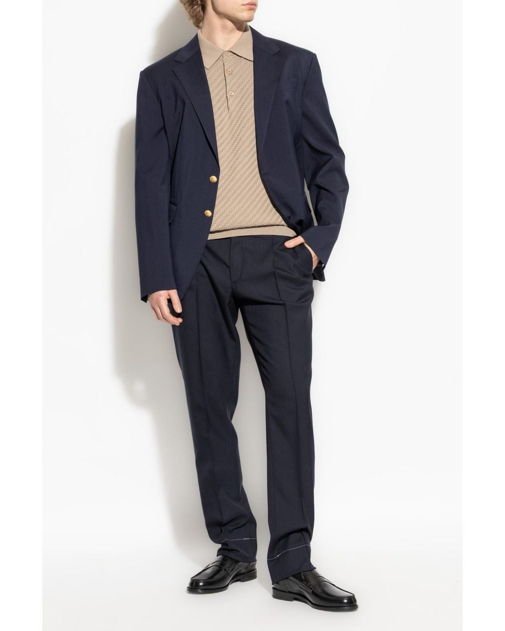 Brioni Natural Polo With Logo for men