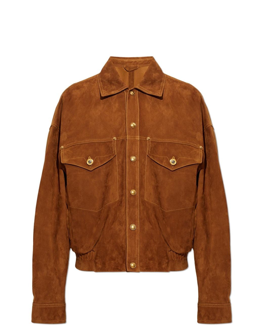 Versace Brown Suede Jacket for men