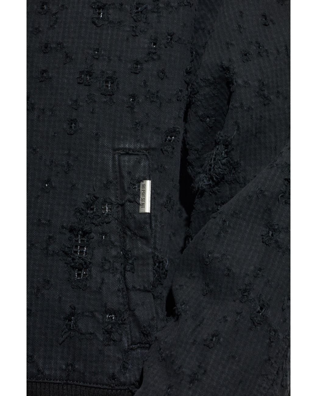 Represent Black Jacket With A Vintage Effect for men