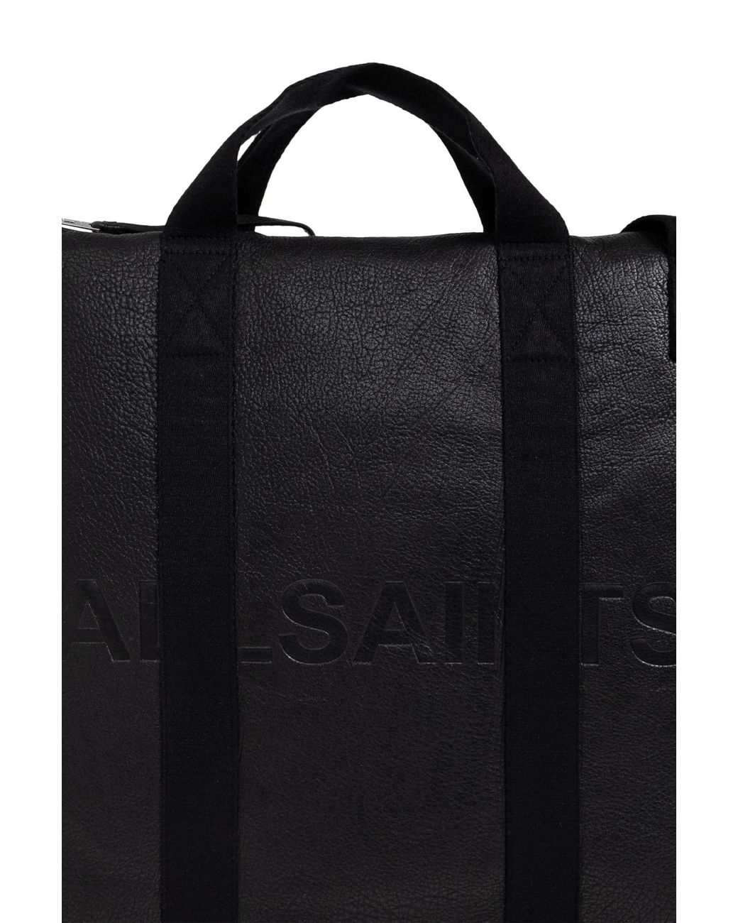 AllSaints Black Leather Backpack 'Kei' for men