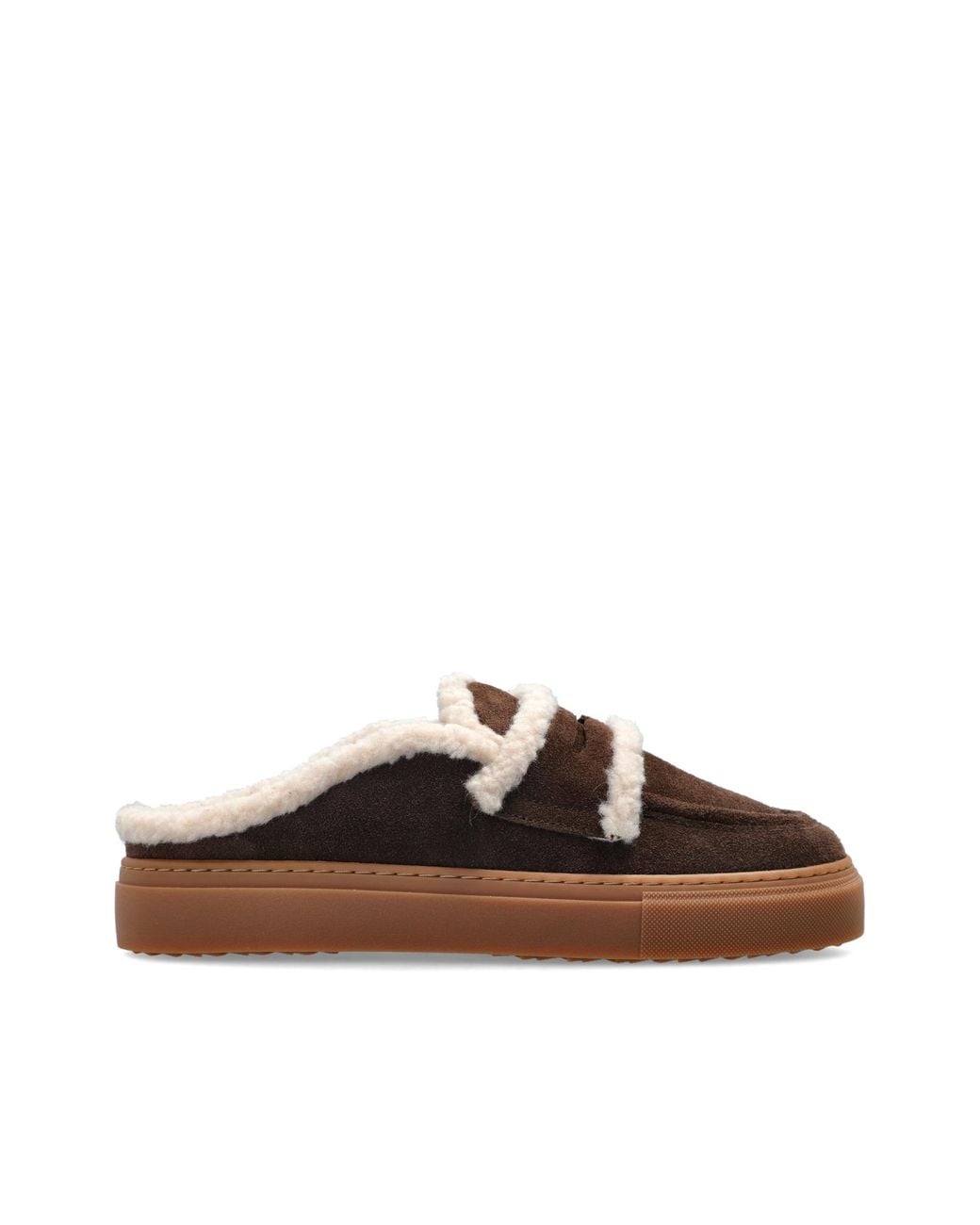 Inuikii Brown Mule Wool Slippers