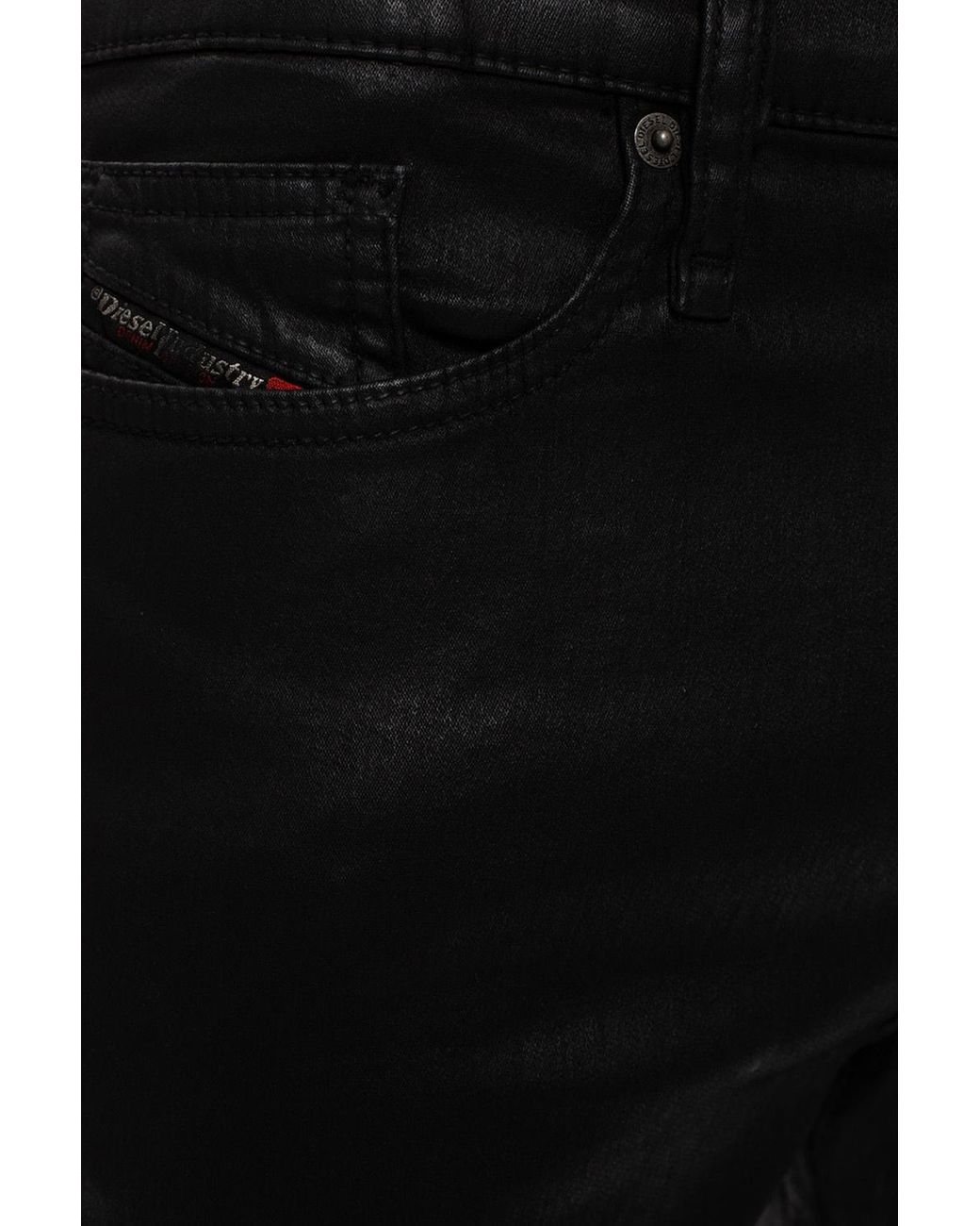 DIESEL Waxed Jeans in Black for Men | Lyst