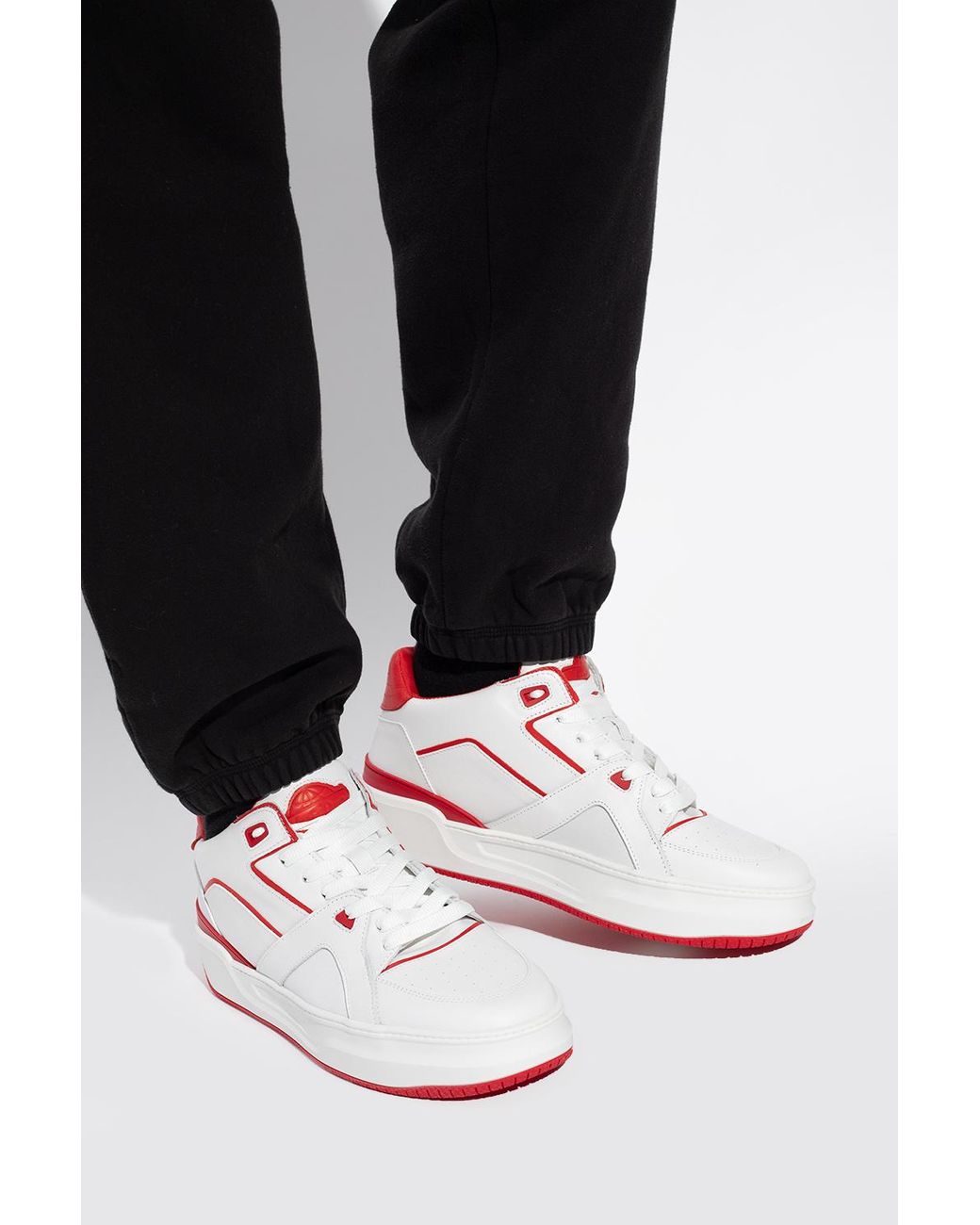 Just Don Leather 'courtside' Sneakers in White for Men Lyst