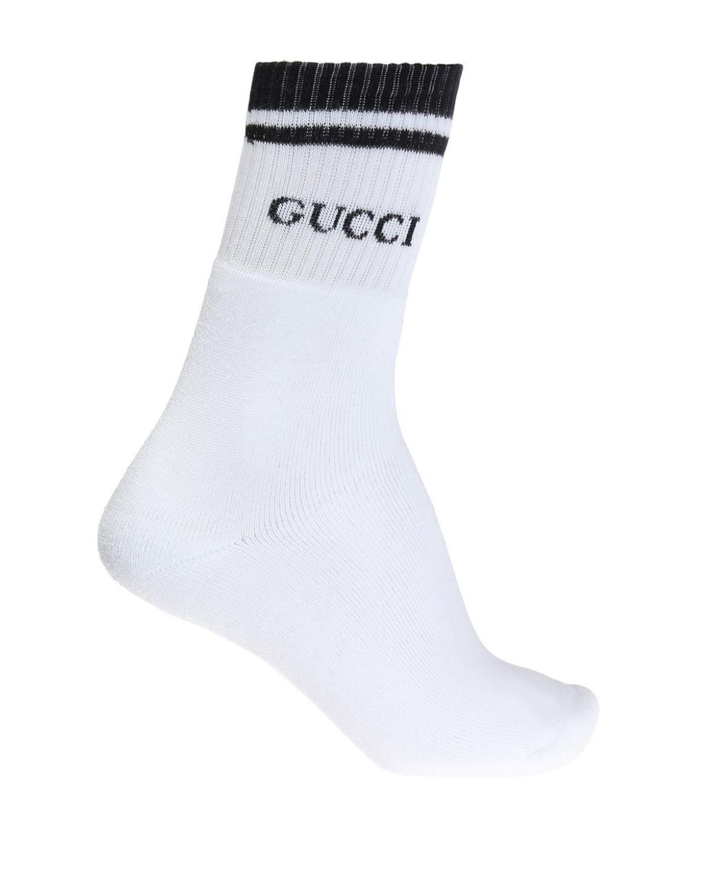 Gucci Cotton Logo Socks in White for Men - Save 4% - Lyst