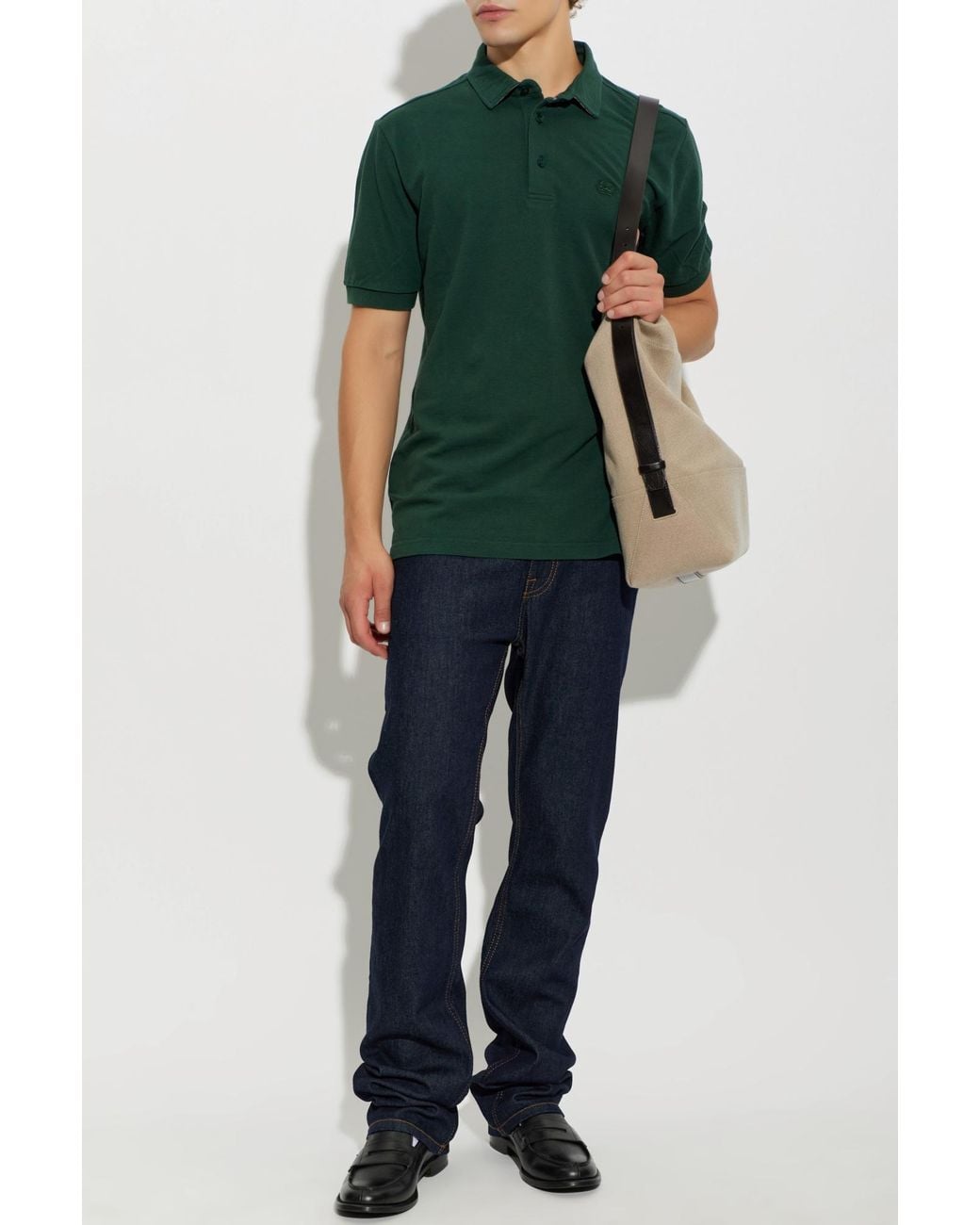 Etro Green Cotton Polo Shirt With Embroidered Logo for men
