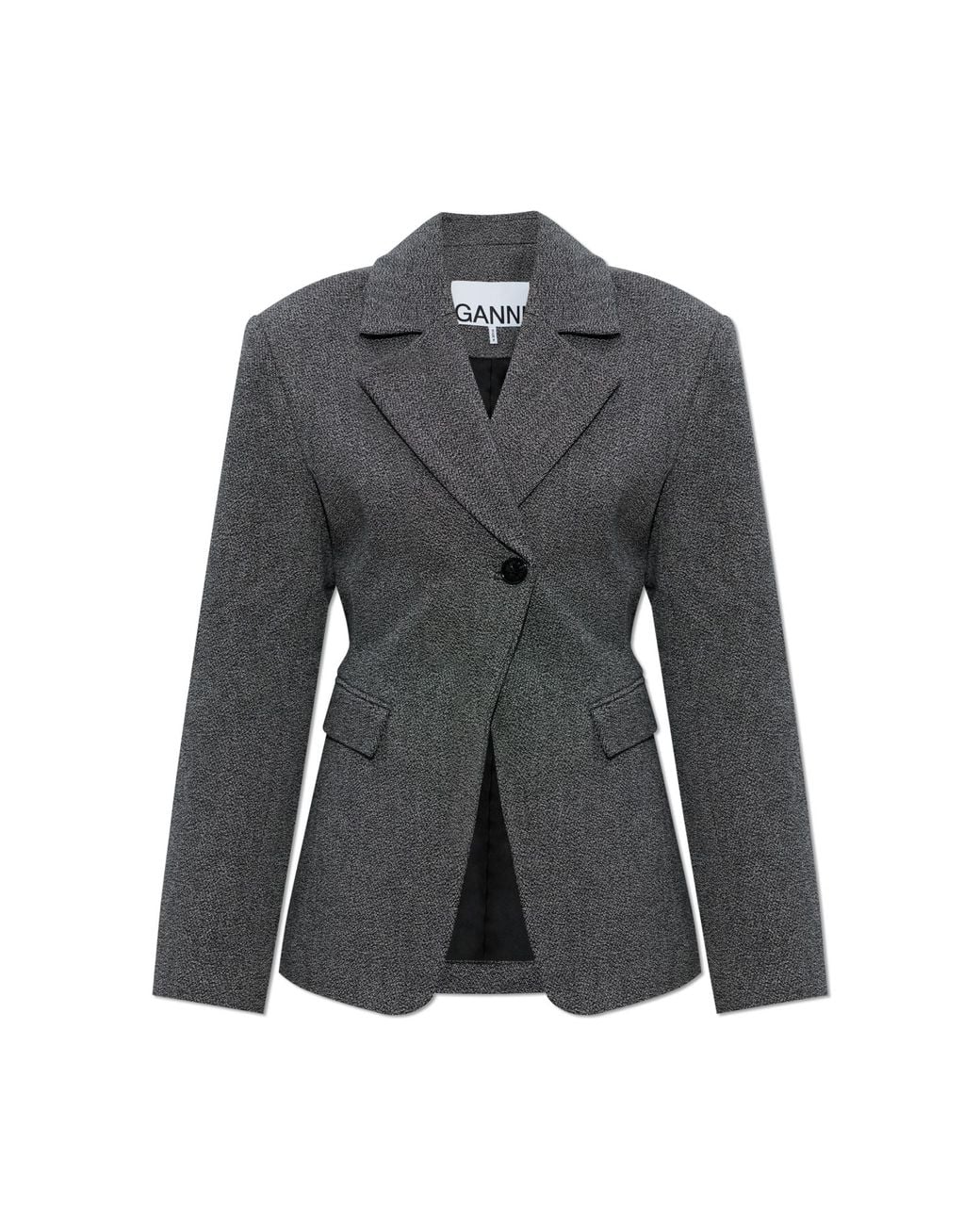 Ganni Gray Blazer With Pockets