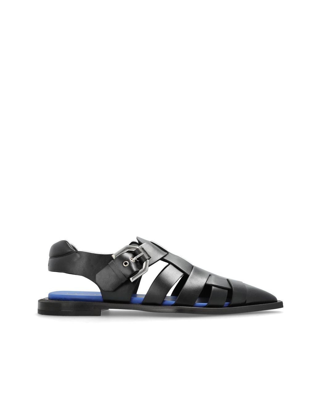 Lanvin Black Leather Sandals for men