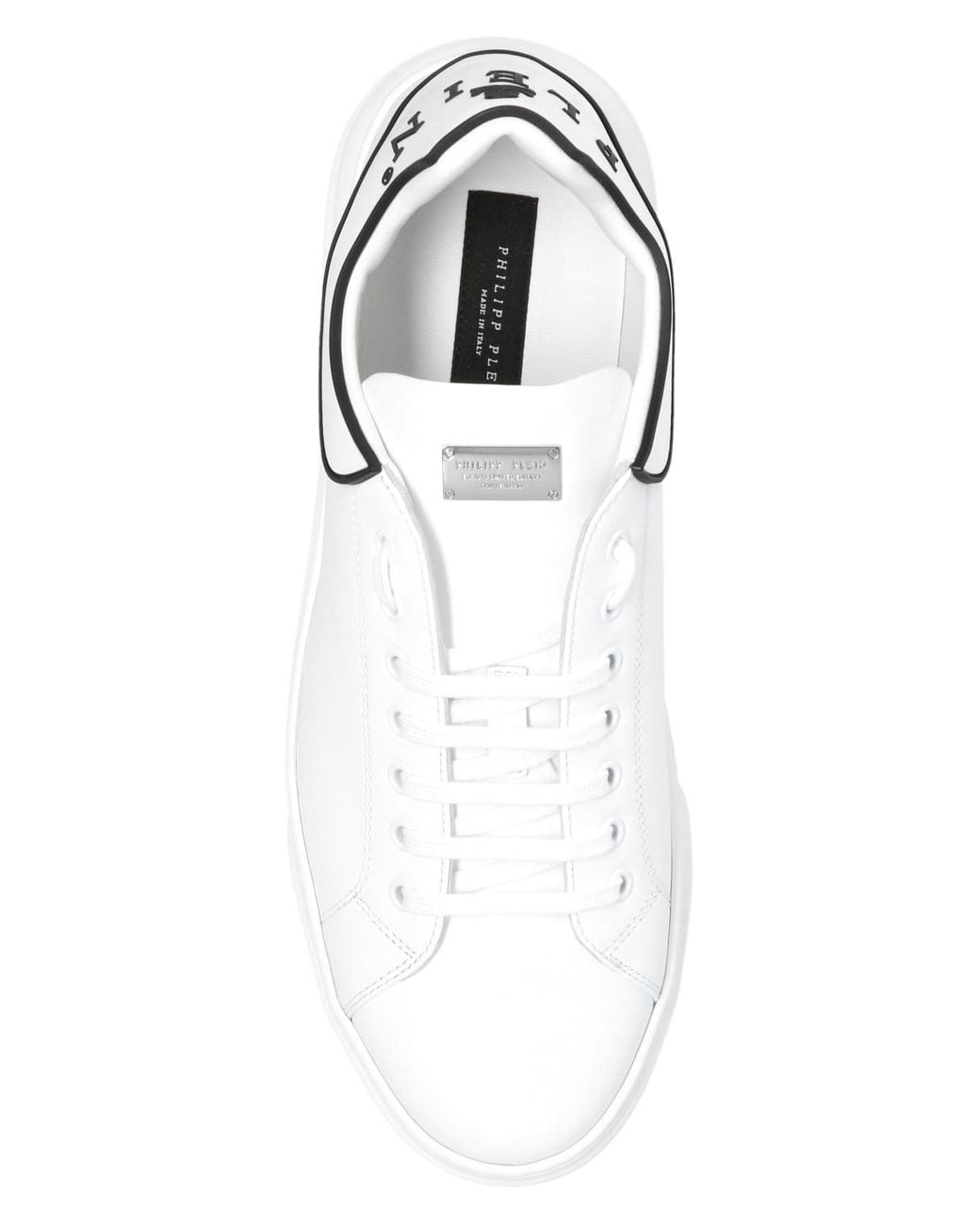 Philipp Plein Leather Sneakers in Black for Men | Lyst