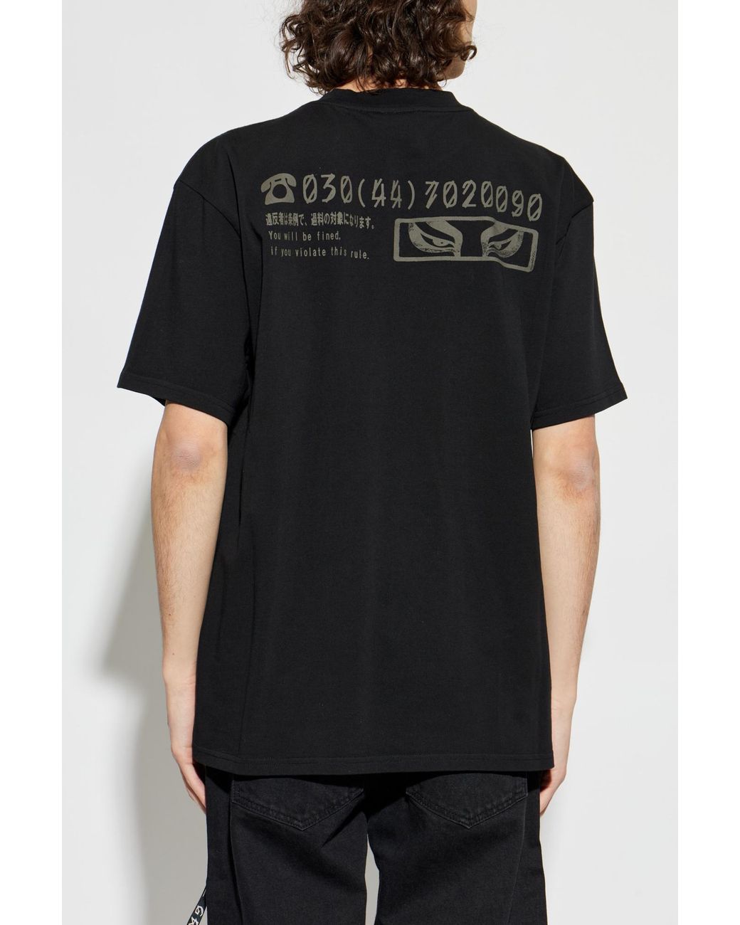 44 Label Group Black T-Shirt With Print for men