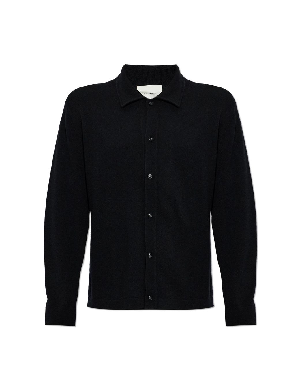 Lisa Yang Black Cashmere Cardigan 'Zaid' for men