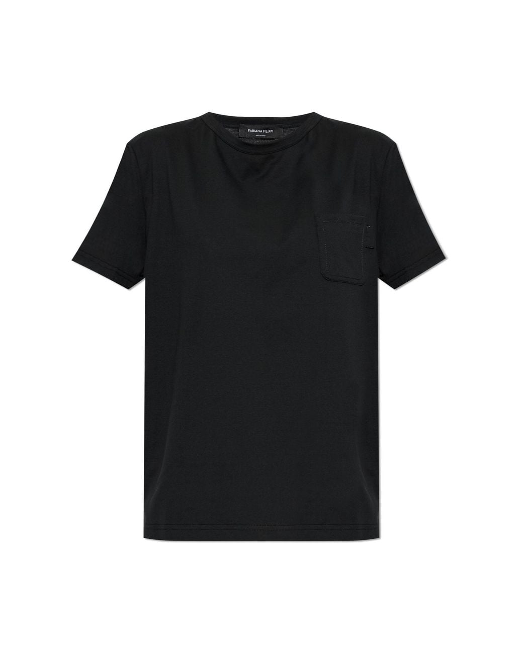 Fabiana Filippi Black T-Shirt With Pocket