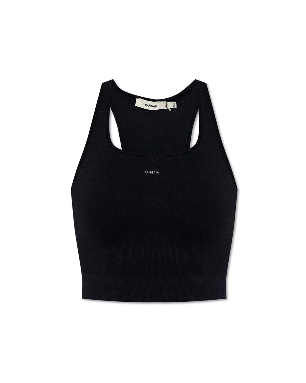 PANGAIA Black Compression Top With Logo