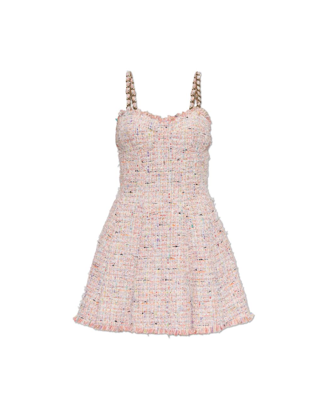 Balmain Pink Tweed Dress With Straps