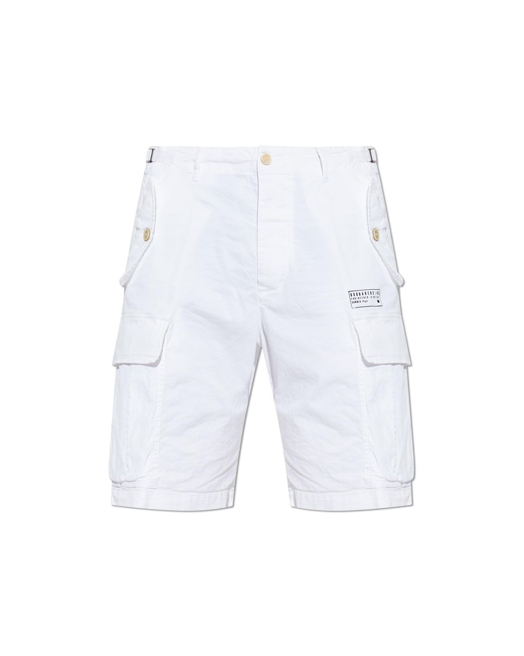 DSquared² White Cargo Shorts for men