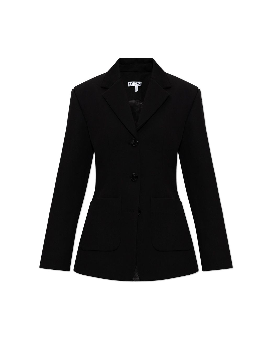 Loewe Black Wool Blazer With Notch Lapels