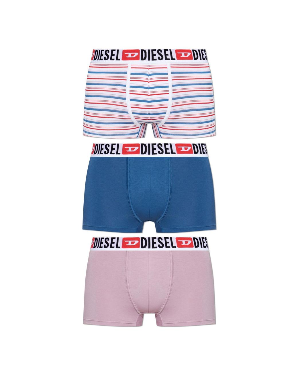 DIESEL White Three-Pack Of Boxer Briefs 'Umbx-Damienthreepack' for men